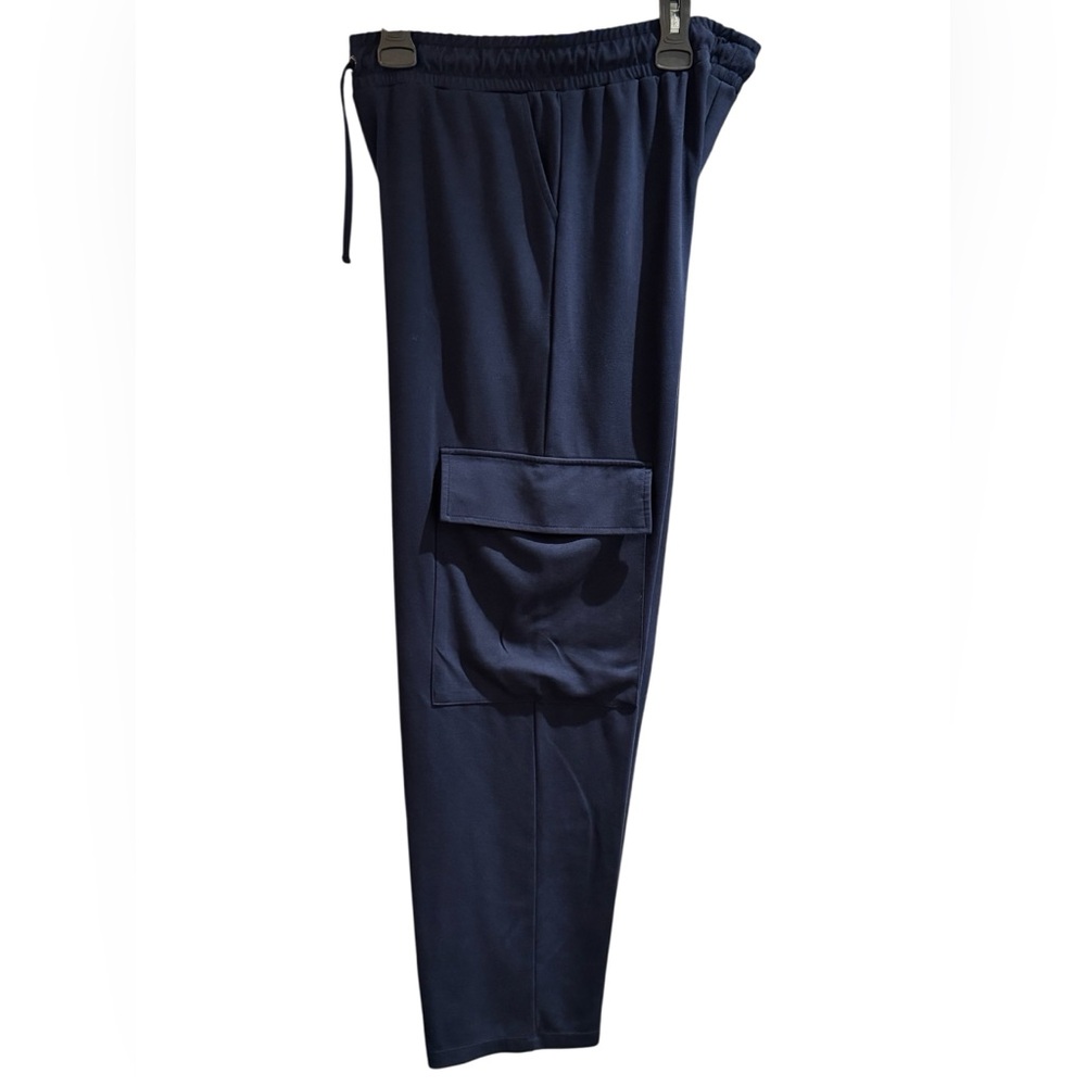 NWOT NOCTURNE Navy Blue Women's Cargo Pants with Elastic Waistband, size XL - Picture 5 of 7